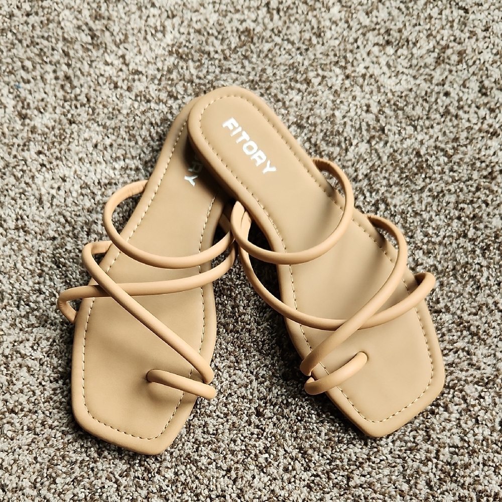 Women's Tan Strappy Sandals